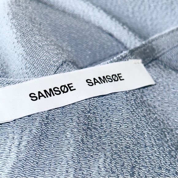 Samsoe Dress Dusty Blue Knee Length Aram S/S XL - Picture 14 of 15